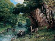 Gustave Courbet, Roe Deer at a Stream